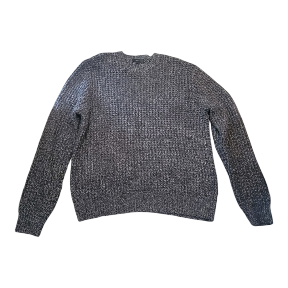 Vince Womens Gray Oversized Crew Neck Long Sleeve‎ Pullover Sweater Top Size M